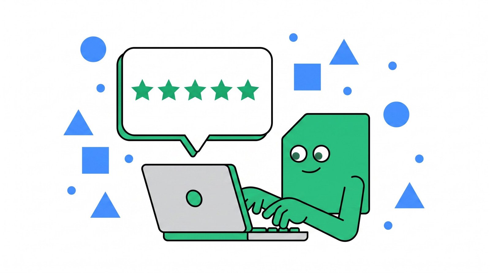 Ilustração de negócio respondendo avaliações de clientes
