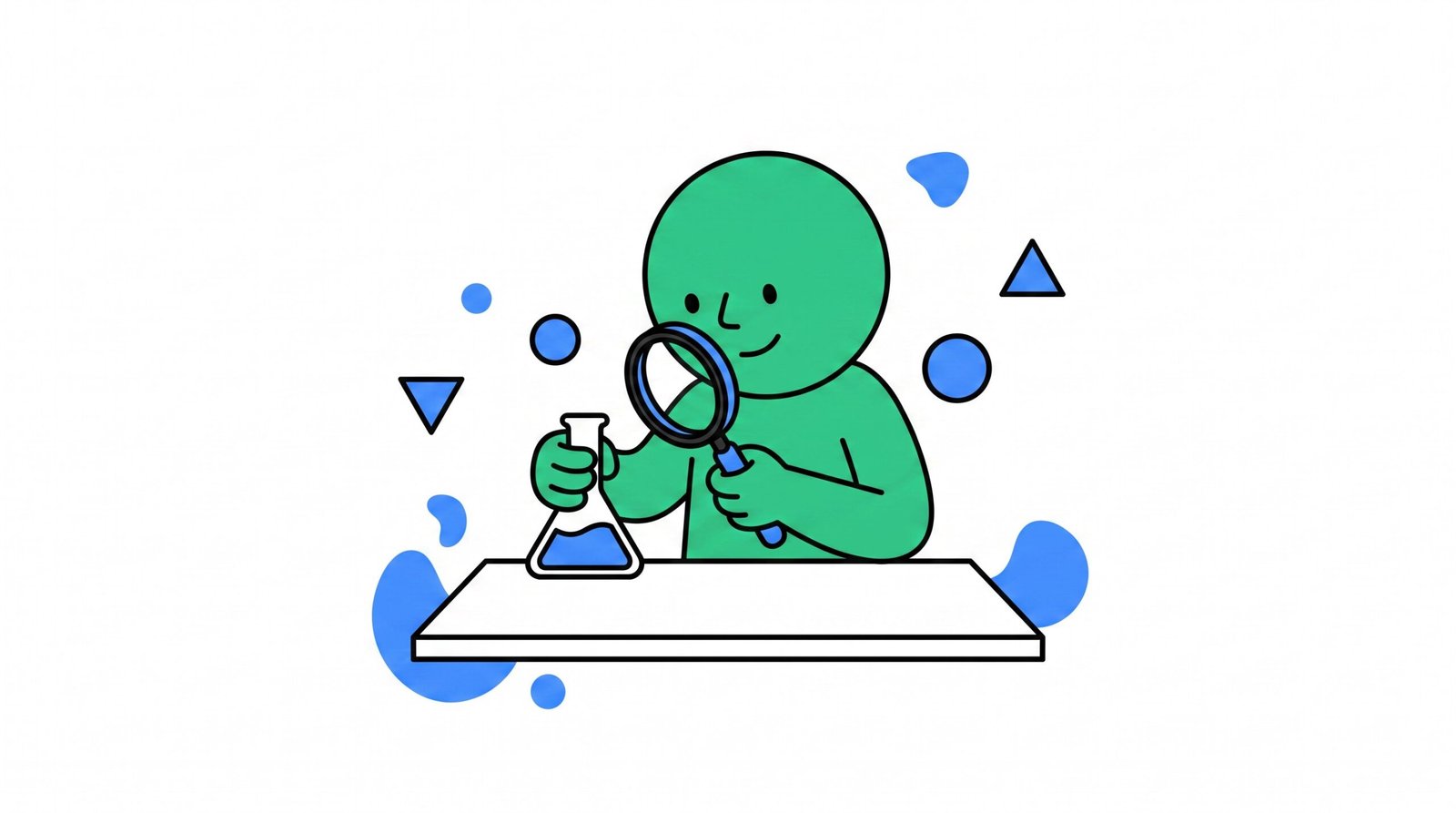 Ilustração de teste de IA em pequena escala